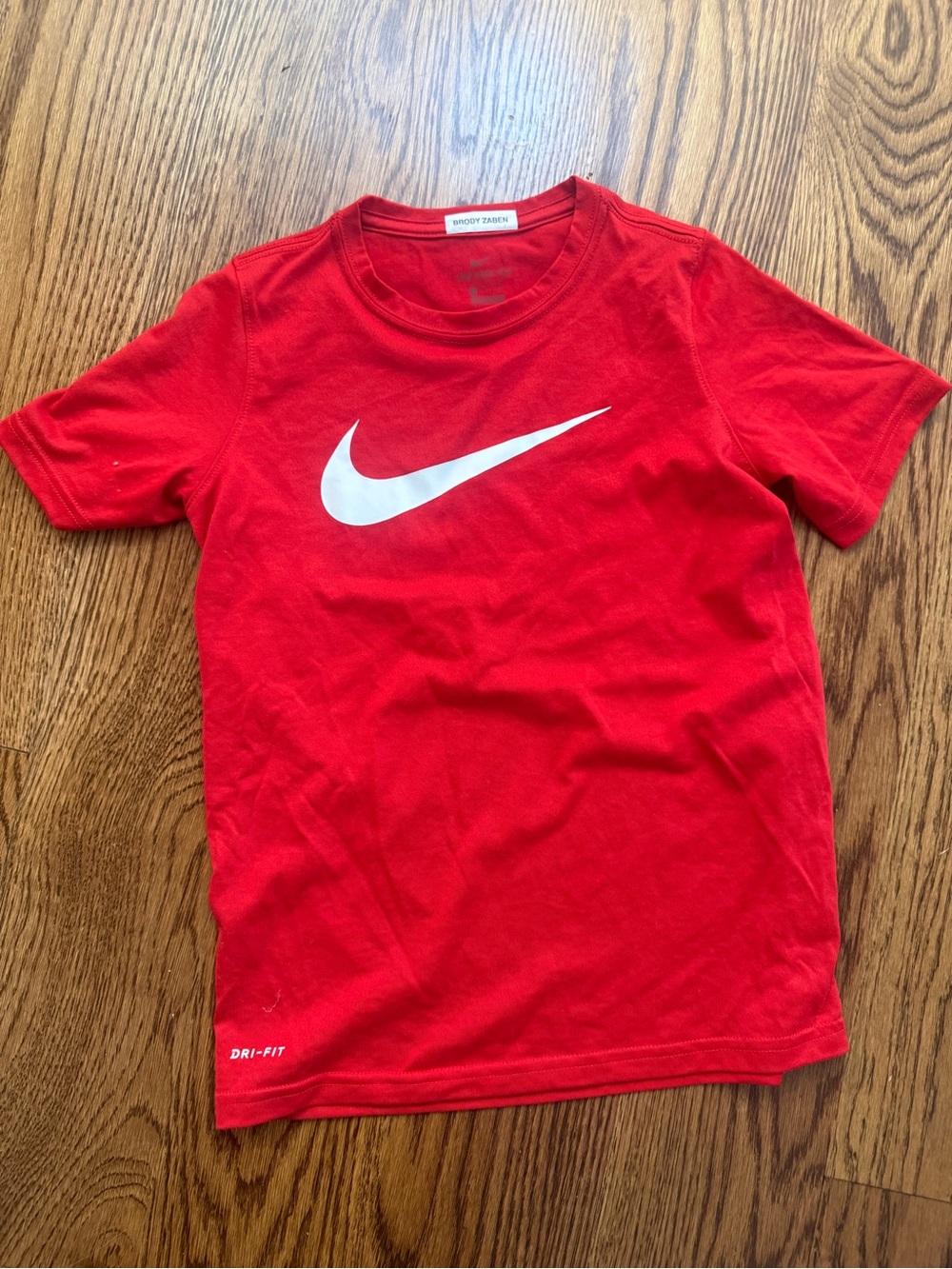 Nike Red Short Sleeve Tee with White Swoosh